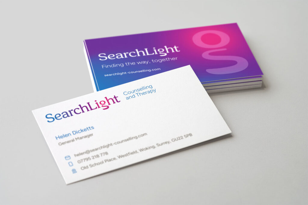 SearchLight counselling business cards