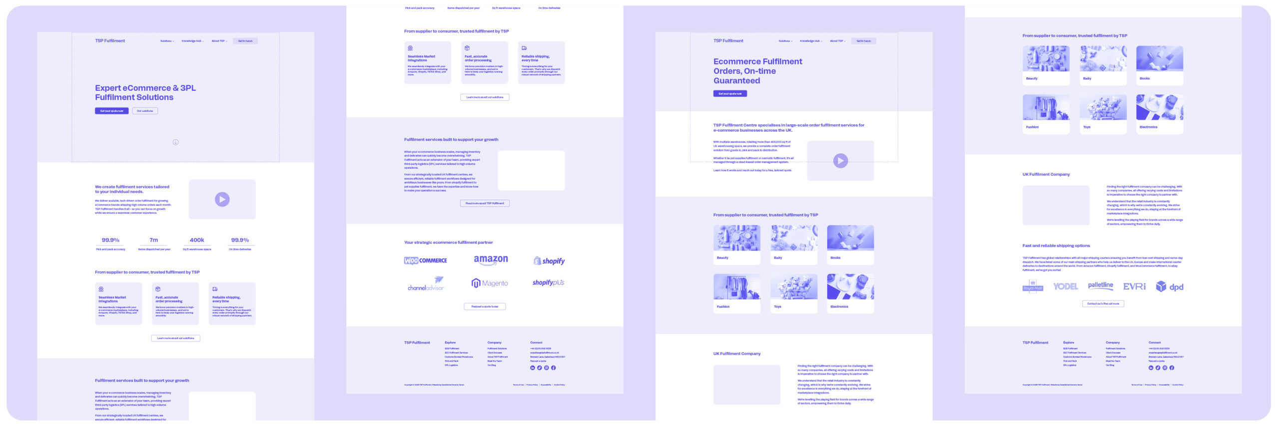 Images of initial website wireframes