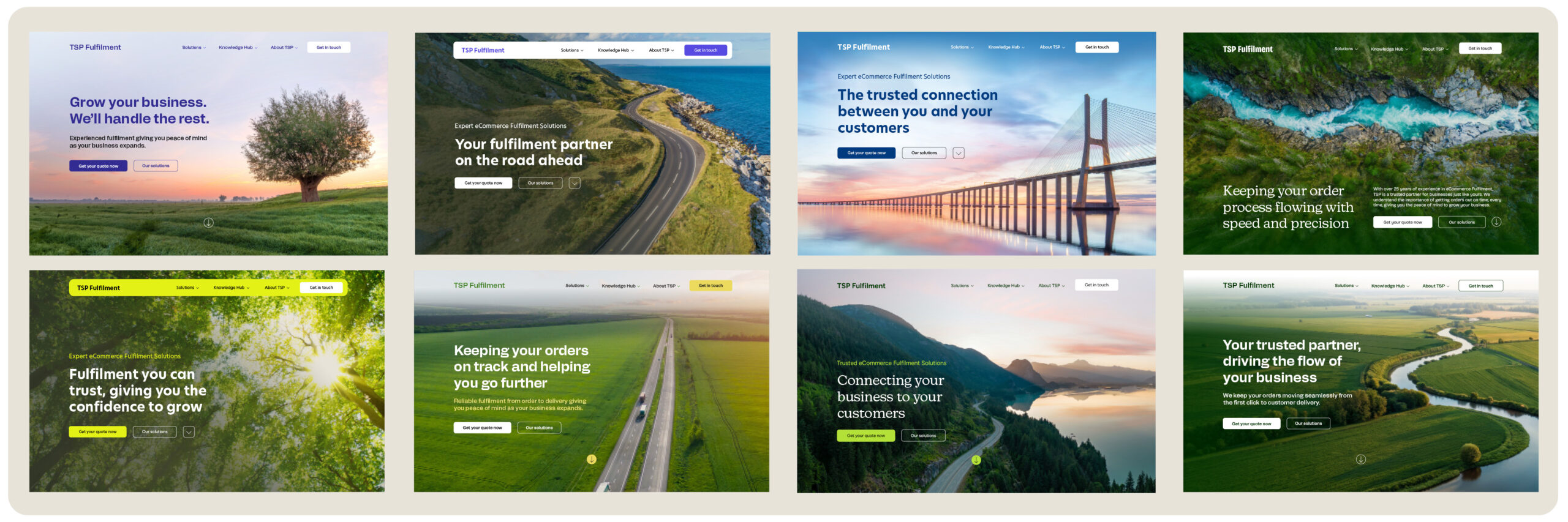 Website homepage designs