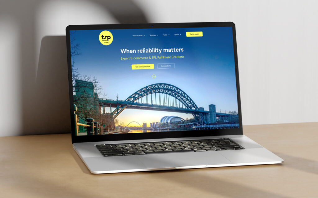 TSP Fulfilment website showing on a laptop